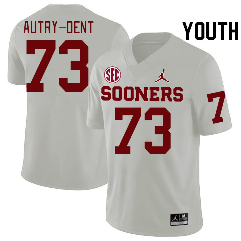 Youth #73 Isaiah Autry-Dent Oklahoma Sooners 2024 SEC Conference College Football Jerseys-White